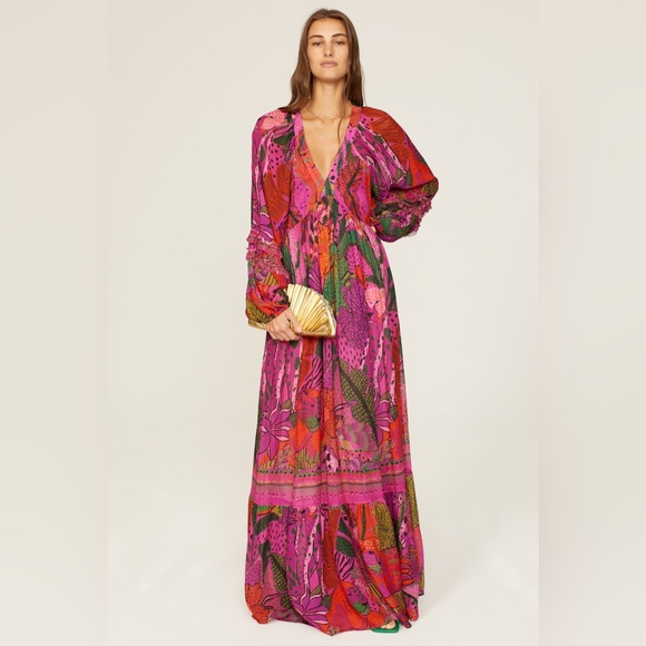 FARM Rio Dresses & Skirts - FARM Rio Pink Cool Leopards Maxi